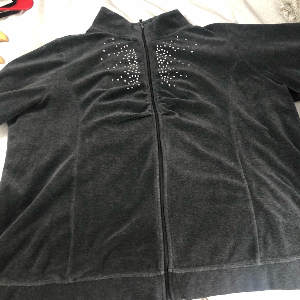 Grey velvet Lane Bryant sweater 18/20.